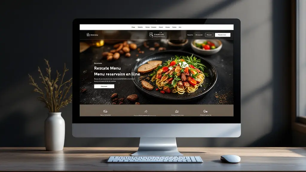 Site d'un restaurant proposant menu et réservation en ligne
